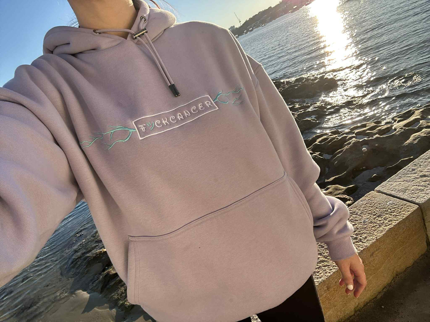 Fuckcancer Violet hoodie