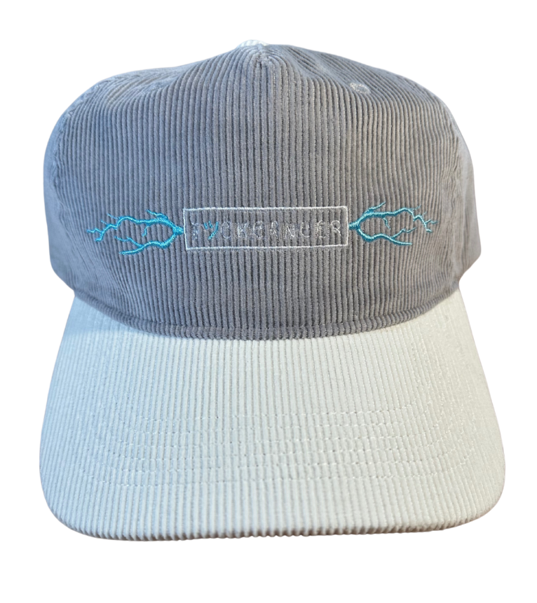 Fuckcancer 90s style 2-Tone Corduroy Hats Smoke Grey