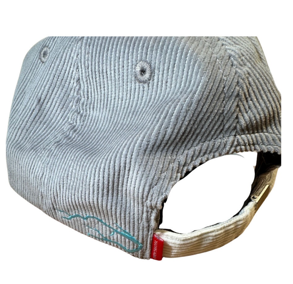 Fuckcancer 90s style 2-Tone Corduroy Hats Smoke Grey