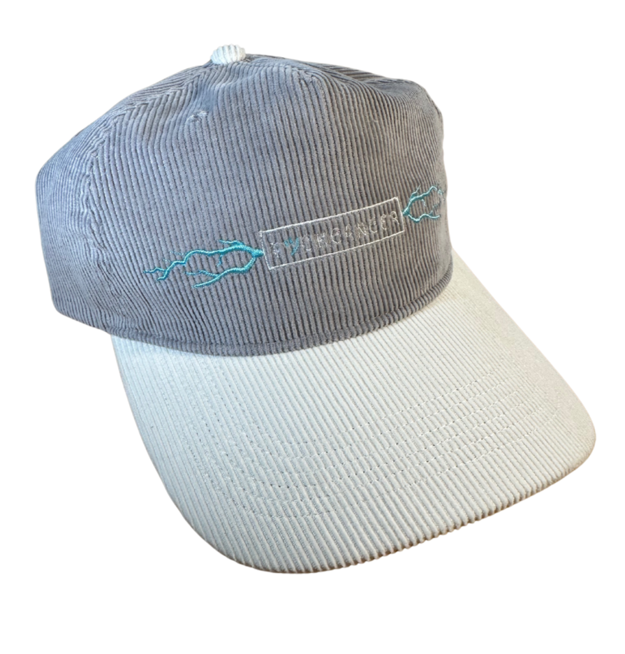 Fuckcancer 90s style 2-Tone Corduroy Hats Smoke Grey