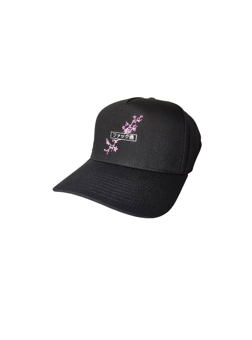 Custom Japanese Fckcancer Embroided hats